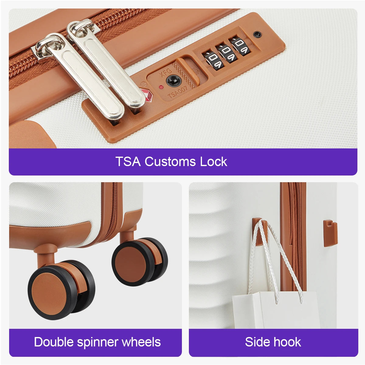 3-Piece Luggage Set 20", 24", and 28"